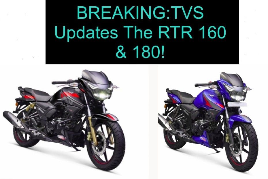 Updated TVS Apache RTR 160 And RTR 180 Launched