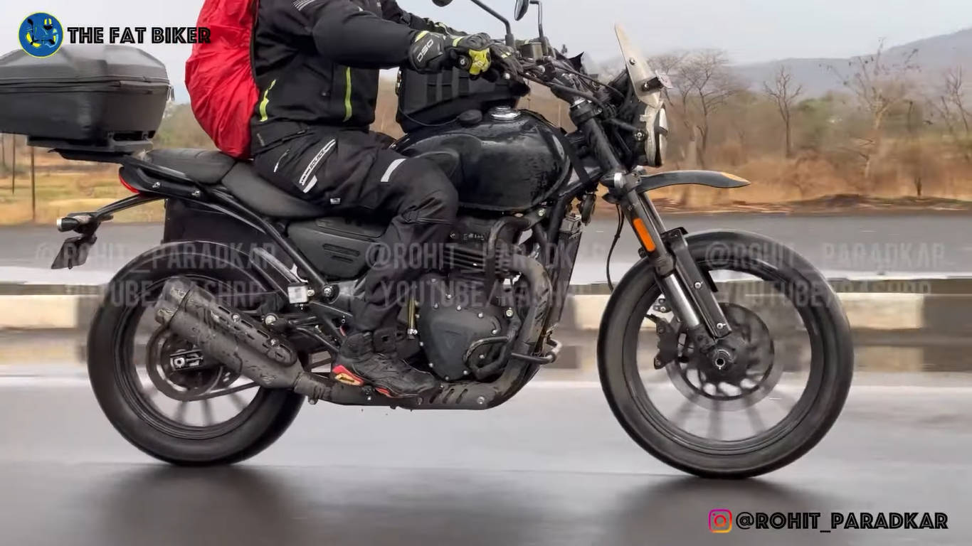 Triumph Bajaj Scrambler 350 Spied 1