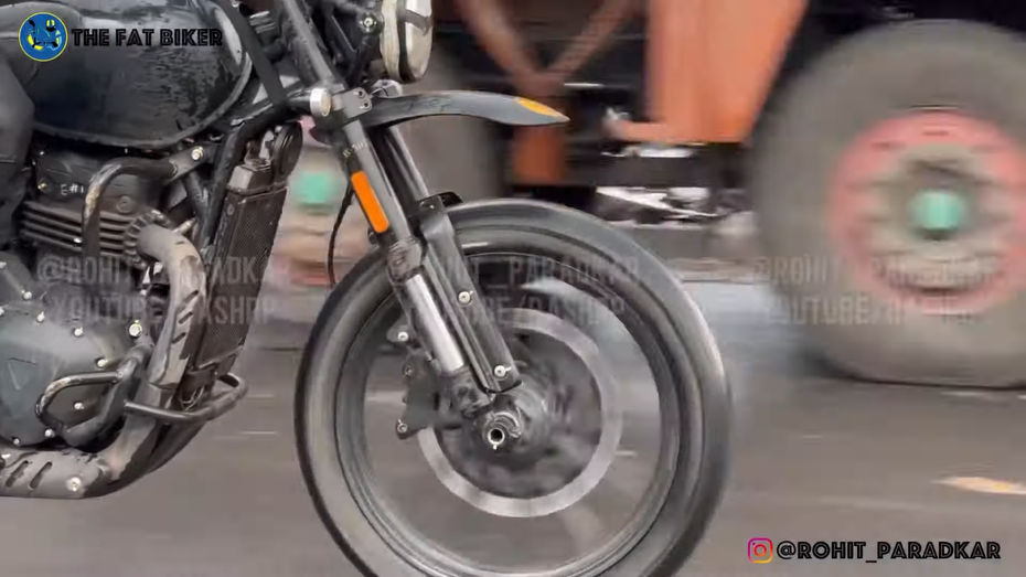 Triumph Bajaj Scrambler 350 Spied Front Triumph Bajaj Scrambler 350 Spied Front