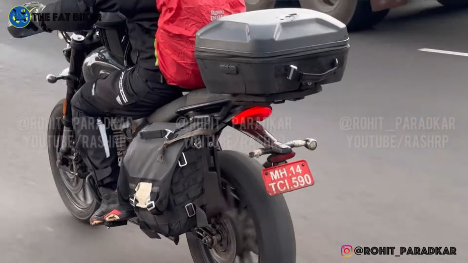 Triumph Bajaj Scrambler 350 Spied Rear Triumph Bajaj Scrambler 350 Spied Rear