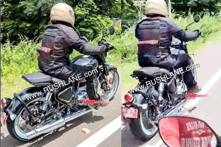 Royal Enfield Shotgun 350 Spied With an acessory pillion seat