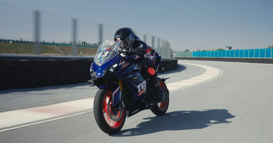 TVS Apache RR 310 Sepang Blue Riding Shot