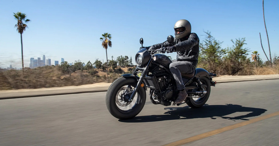 Honda Rebel 500 riding shot Honda Rebel 500