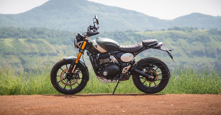 Triumph Scrambler 400 X Left Shot Triumph Scrambler 400 X Left Shot