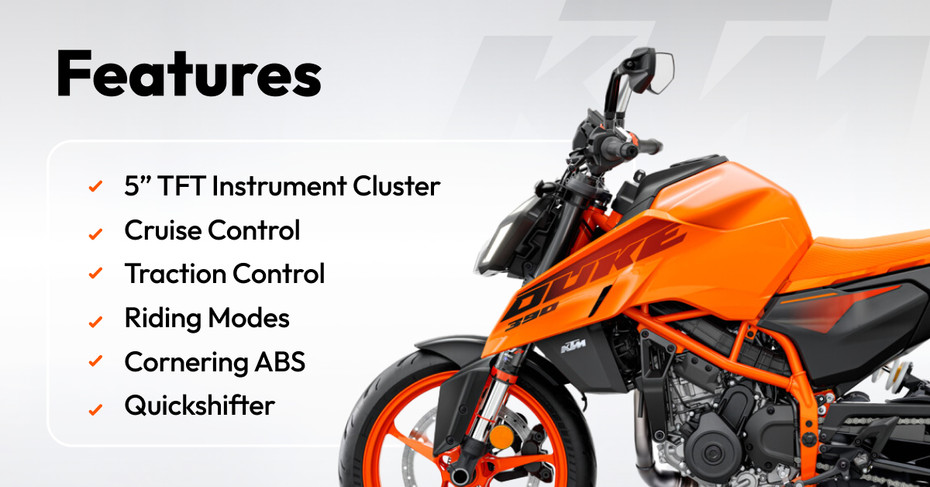 KTM 390 Duke Features
