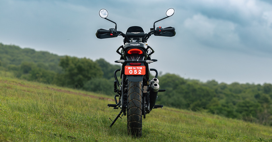 Triumph Scrambler 400 XC Rear Shot