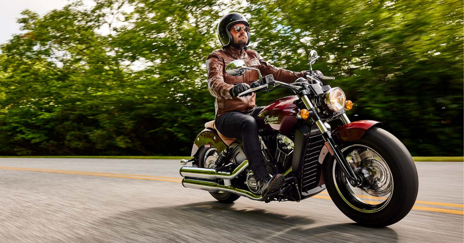 Indian Scout Riding Shot