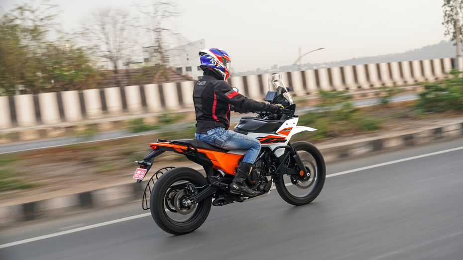 KTM 390 Adventure Highway Riding Shot