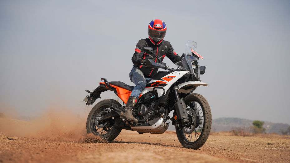KTM 390 Adventure Sliding Shot