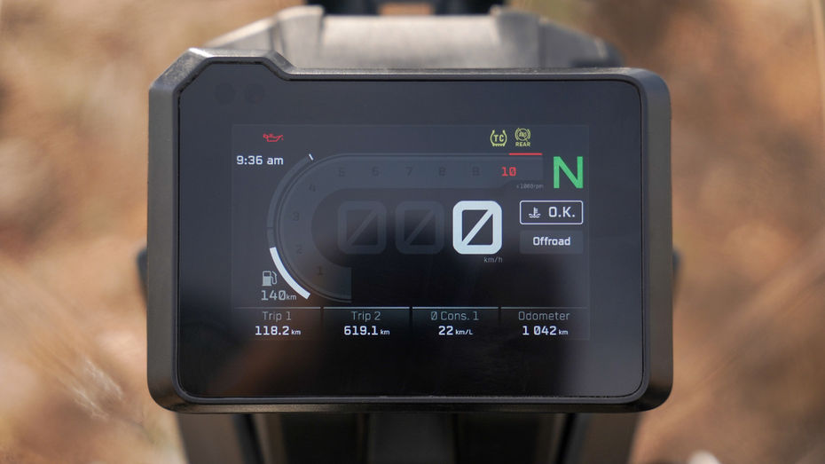 KTM 390 Adventure TFT Console
