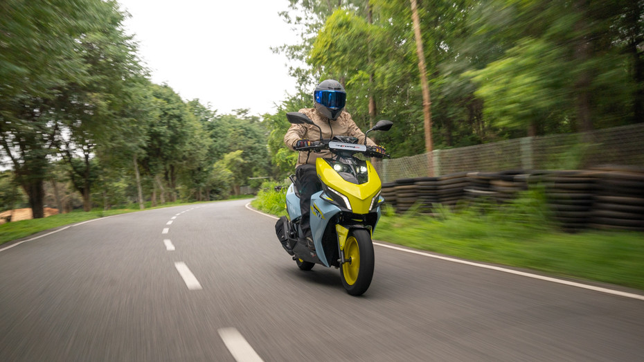 TVS Ntorq 150 Riding Shot