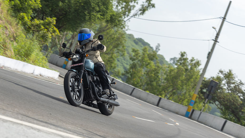 Yezdi Roadster Cornering