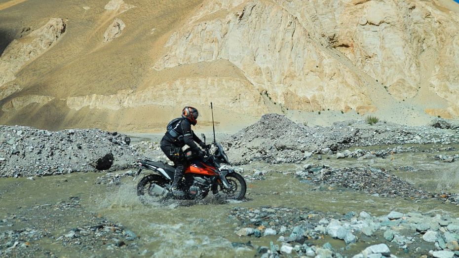 KTM 390 adventure KTM 390 adventure in a watercrossing