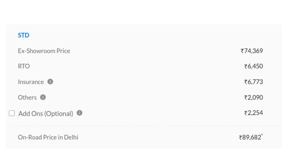 Honda Activa 110 On-road price in Delhi