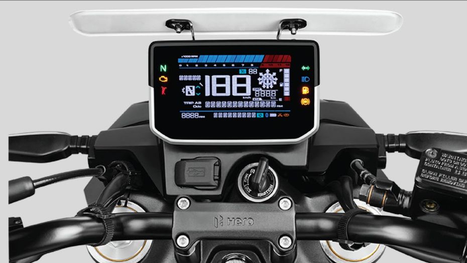 Hero Xtreme 160R 4V Conbat Edition Console And Features