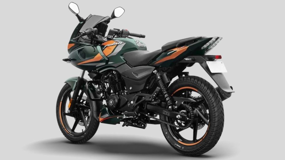 Bajaj Pulsar 220F rear three-fourth
