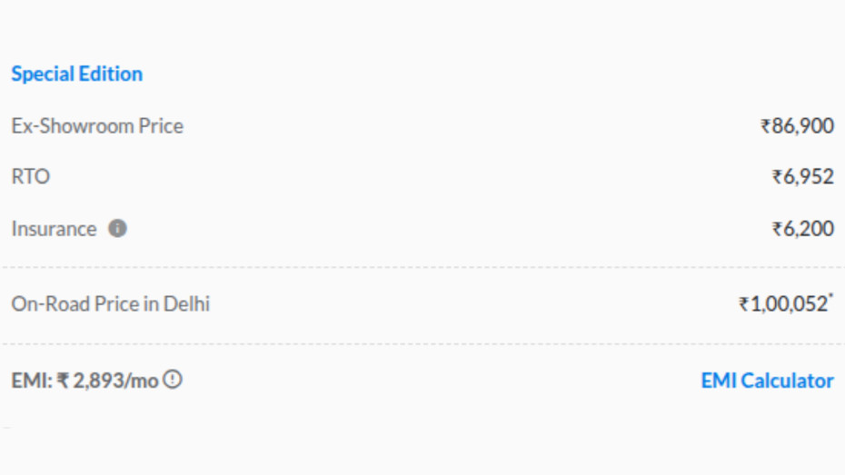 TVS Jupiter 110 On-road price