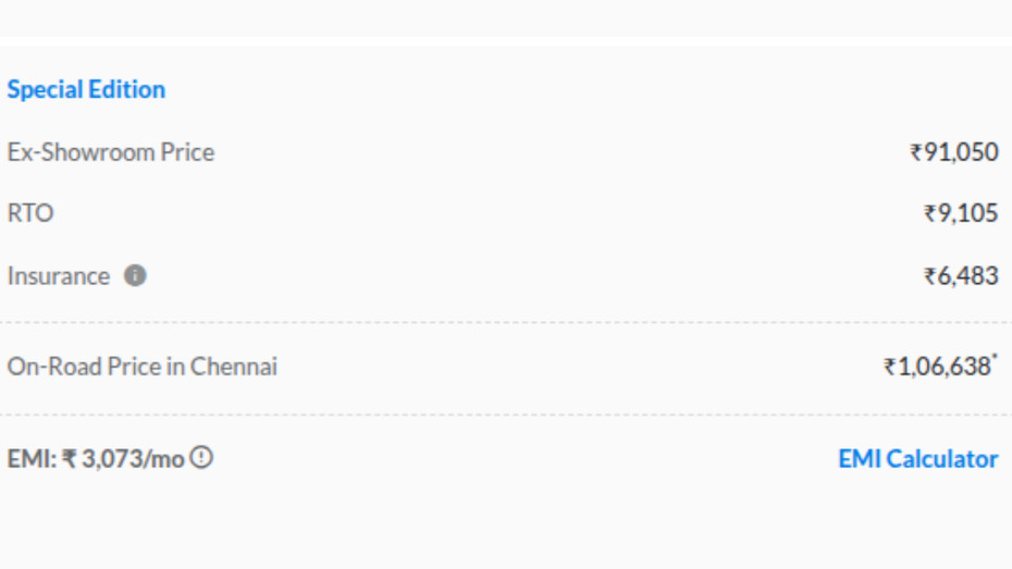 TVS Jupiter 110 On-road