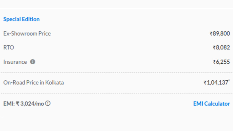 TVS Jupiter 110 On-road