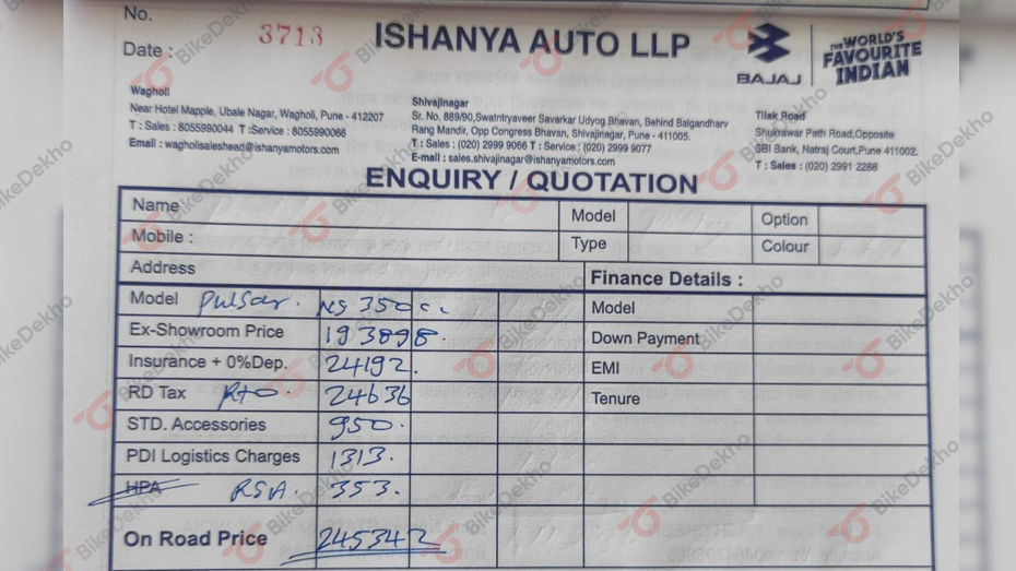 NS350Z Price
