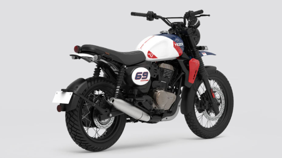 2026 Yezdi Scrambler 350 Rear Profile