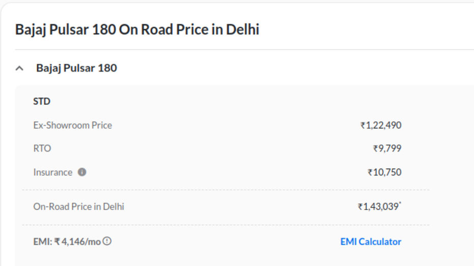 Bajaj Pulsar 180 Bajaj Pulsar 180