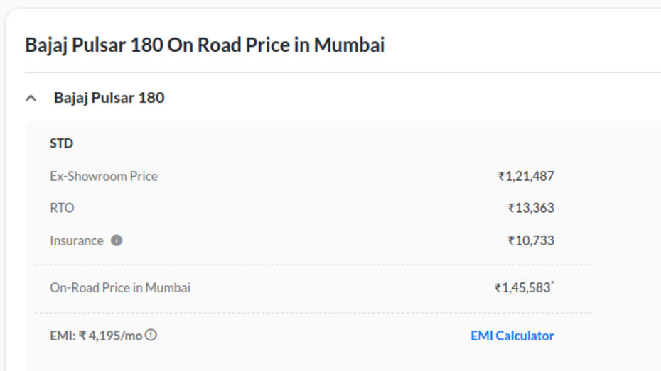 Bajaj Pulsar 180 Bajaj Pulsar 180