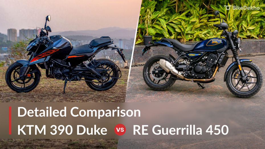 KTM 390 Duke vs Royal Enfield Guerrilla 450 KTM 390 Duke vs Royal Enfield Guerrilla 450