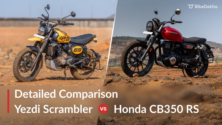 Yezdi Scrambler and the Honda CB350 RS Yezdi Scrambler and the Honda CB350 RS