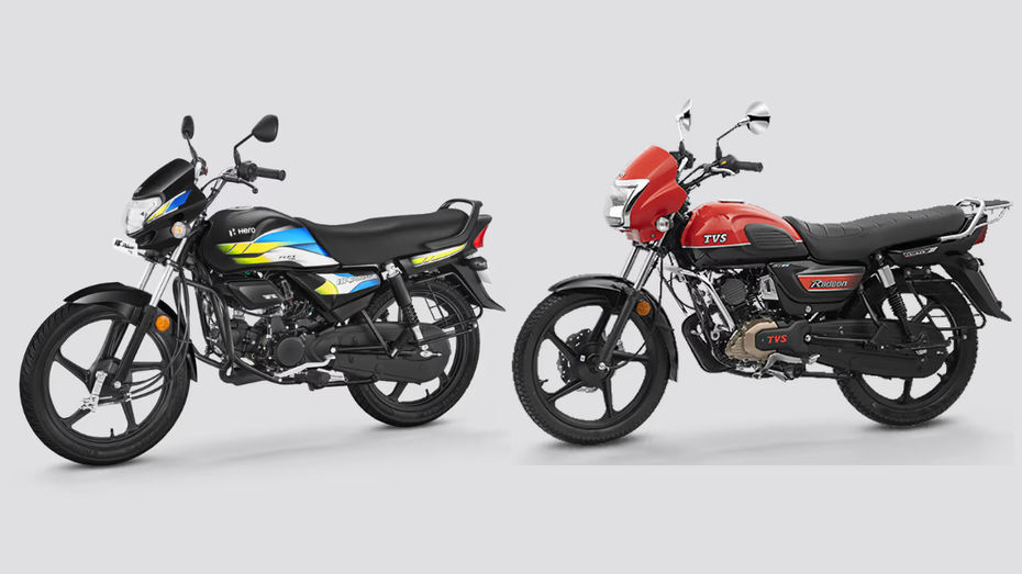 Hero HF Deluxe Flex Fuel vs TVS Radeon Hero HF Deluxe Flex Fuel vs TVS Radeon