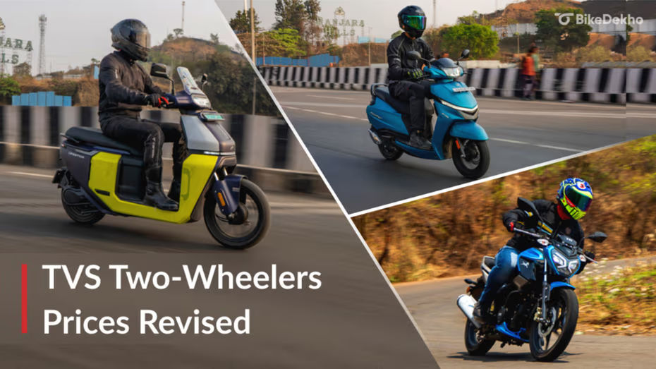 TVS Two-wheelers Prices Revised TVS Two-wheelers Prices Revised
