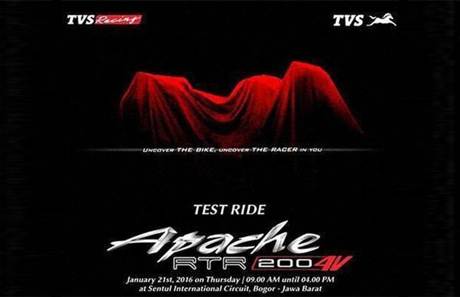 TVS Apache 200 spotted in matte black TVS Apache 200 spotted in matte black