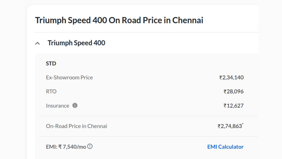 Chennai Price