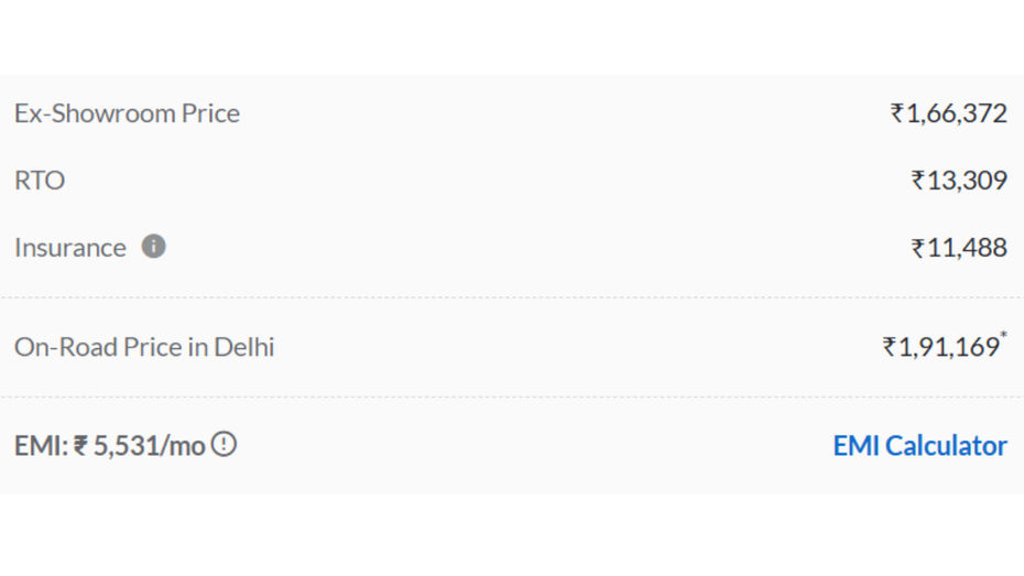 Delhi On Road Price