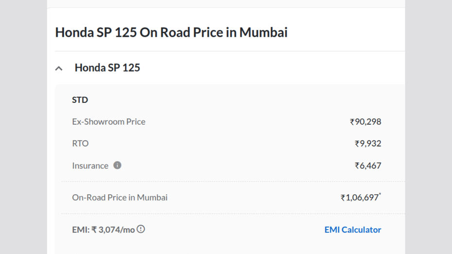 mumbai onroad price