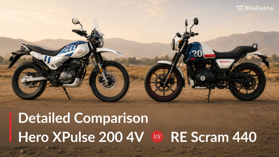 Hero XPulse 200 4V vs Royal Enfield Scram 440 Hero XPulse 200 4V vs Royal Enfield Scram 440