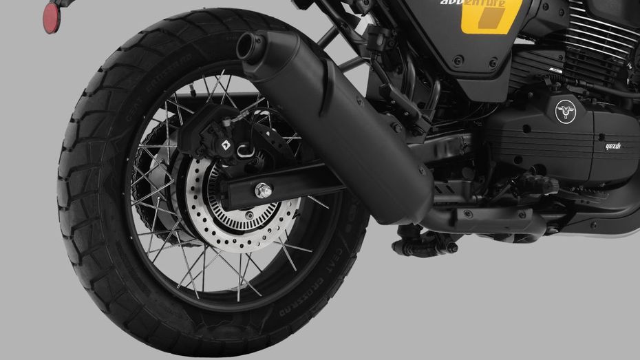 Yezdi Adventure Rear Tyre and Brake