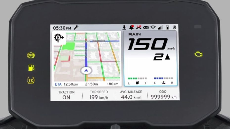 TVS RTR 160 4V TFT Console