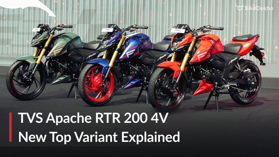 2026 TVS Apache RTR 200 4V New TFT with Map Mirroring Top Variant ...