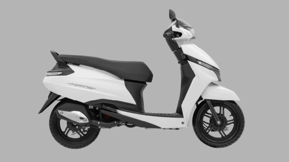 TVS Jupiter 110 Lunar White Gloss