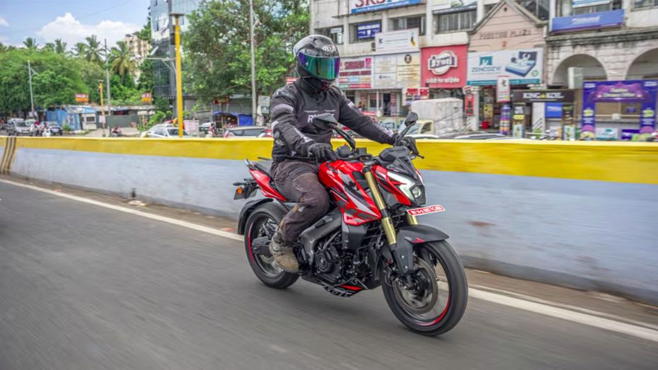 Bajaj Pulsar NS400Z Riding Shot