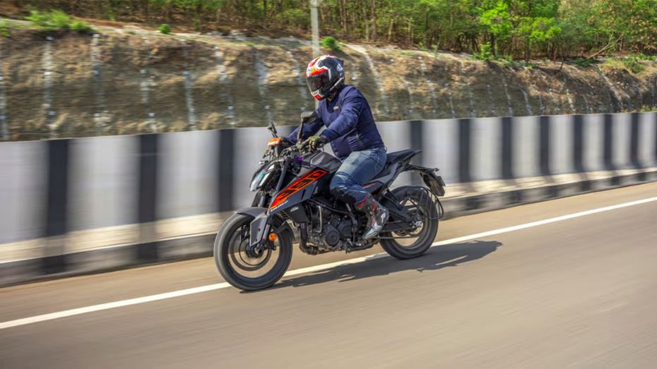 KTM 390 Duke Riding Shot