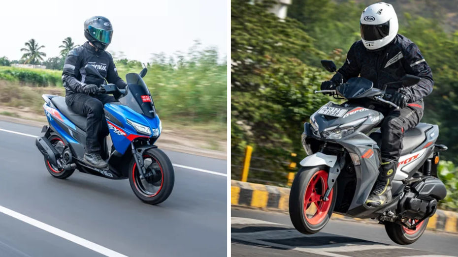 Aprilia SXR GT 175 vs Yamaha Aerox 155 Aprilia SXR GT 175 vs Yamaha Aerox 155