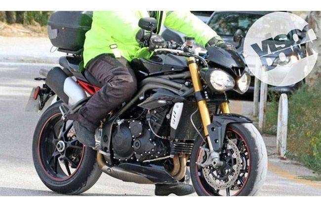 Triumph Tri[ple speed R spied image