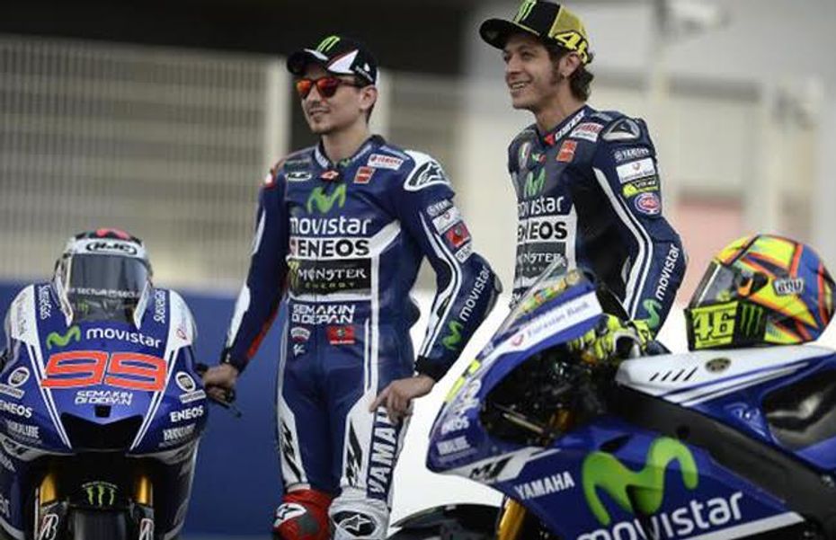 Jorge Lorenzo and Valentino Rossi, Movistar Yamaha Jorge Lorenzo and Valentino Rossi, Movistar Yamaha