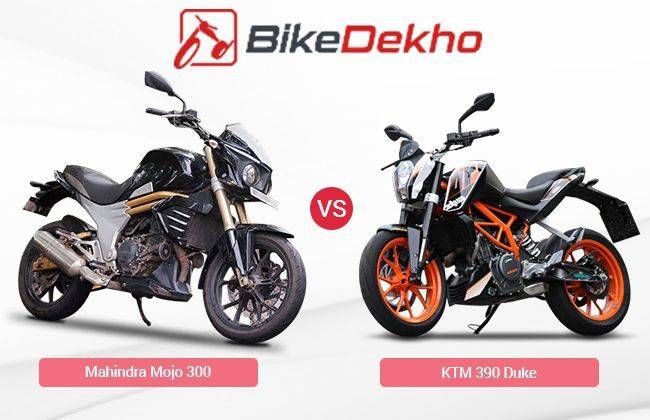 Mahindra Mojo 300 vs KTM 390 Duke