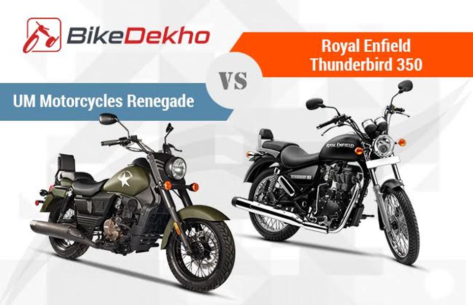 Royal Enfield Thunderbird 350 vs UM Motorcycles Renegade Royal Enfield Thunderbird 350 vs UM Motorcycles Renegade