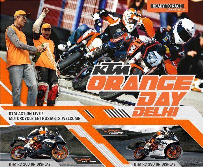 KTM Orange Day in Delhi Tomorrow