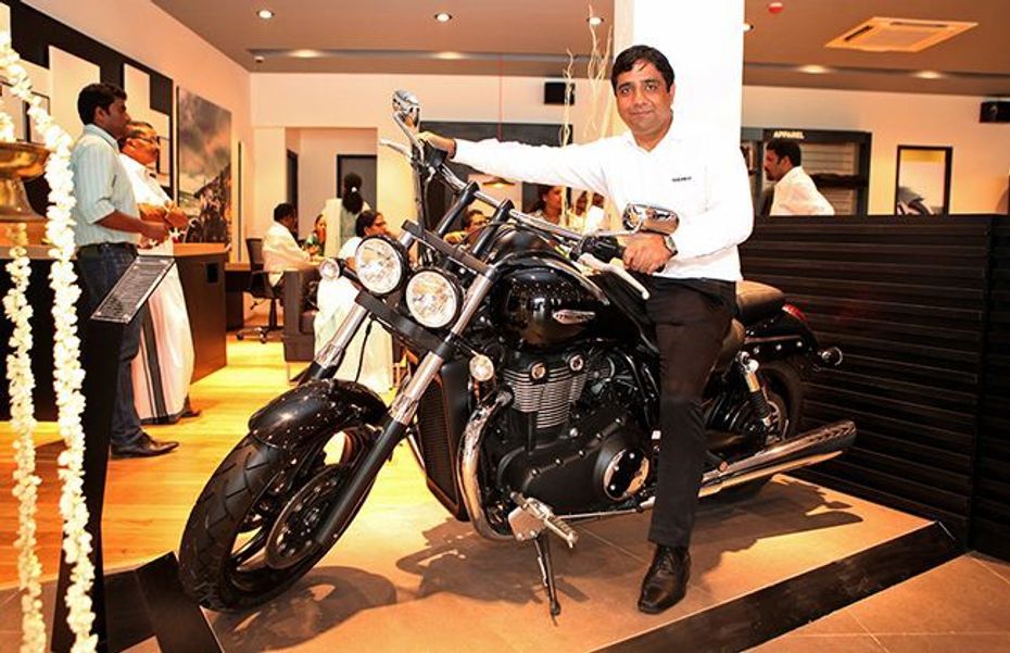 Mr Vimal Sumbly,MD,Triumph Motorcycles India on a Storm Mr Vimal Sumbly,MD,Triumph Motorcycles India on a Storm