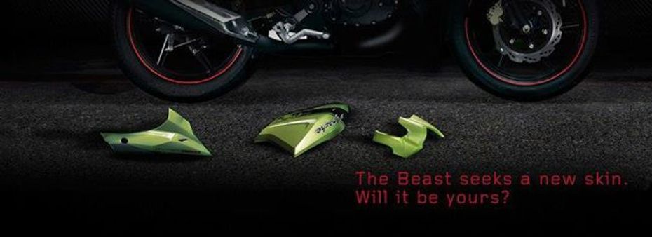 New TVS Apache Teaser Body Panels